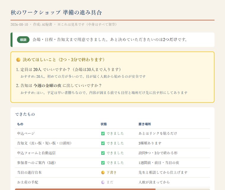 見る報告の見本